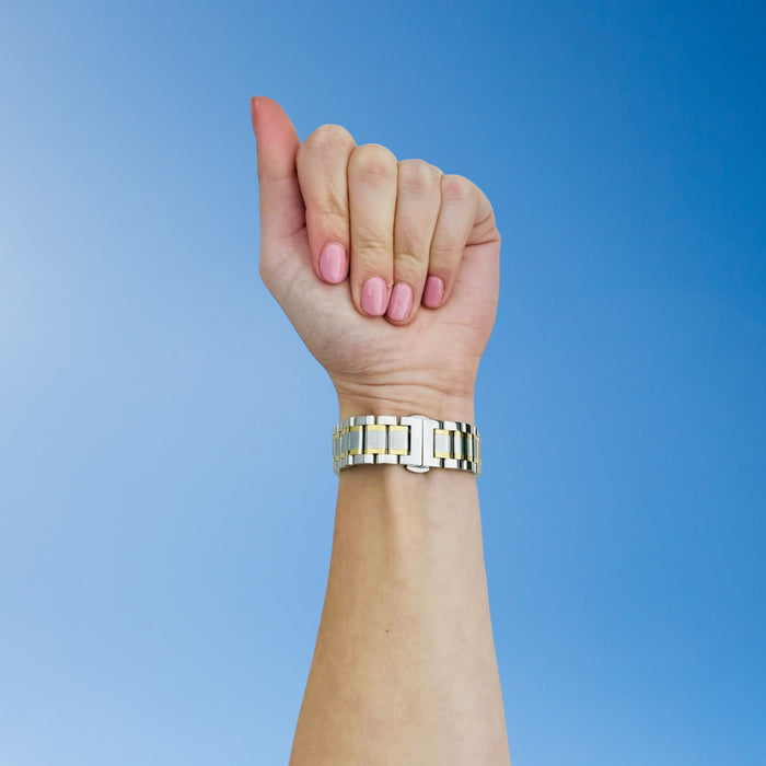 silver-gold-stripe-metal-coros-nomad-watch-straps-nz-stainless-steel-link-watch-bands-aus