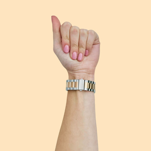 silver-rose-gold-metal-garmin-venu-3-watch-straps-nz-stainless-steel-link-watch-bands-aus