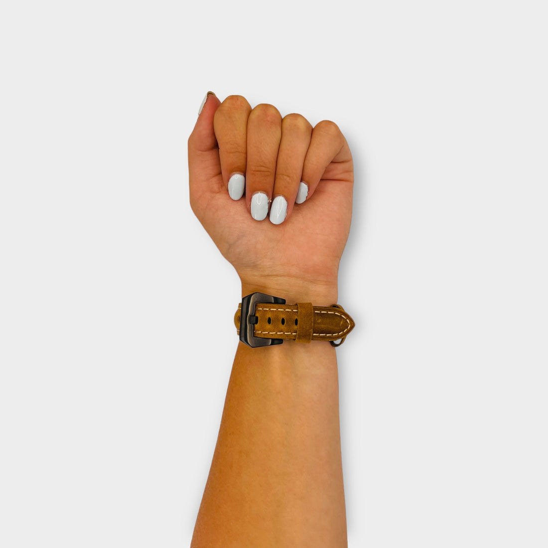 brown-black-buckle-garmin-vivomove-trend-watch-straps-nz-retro-leather-watch-bands-aus