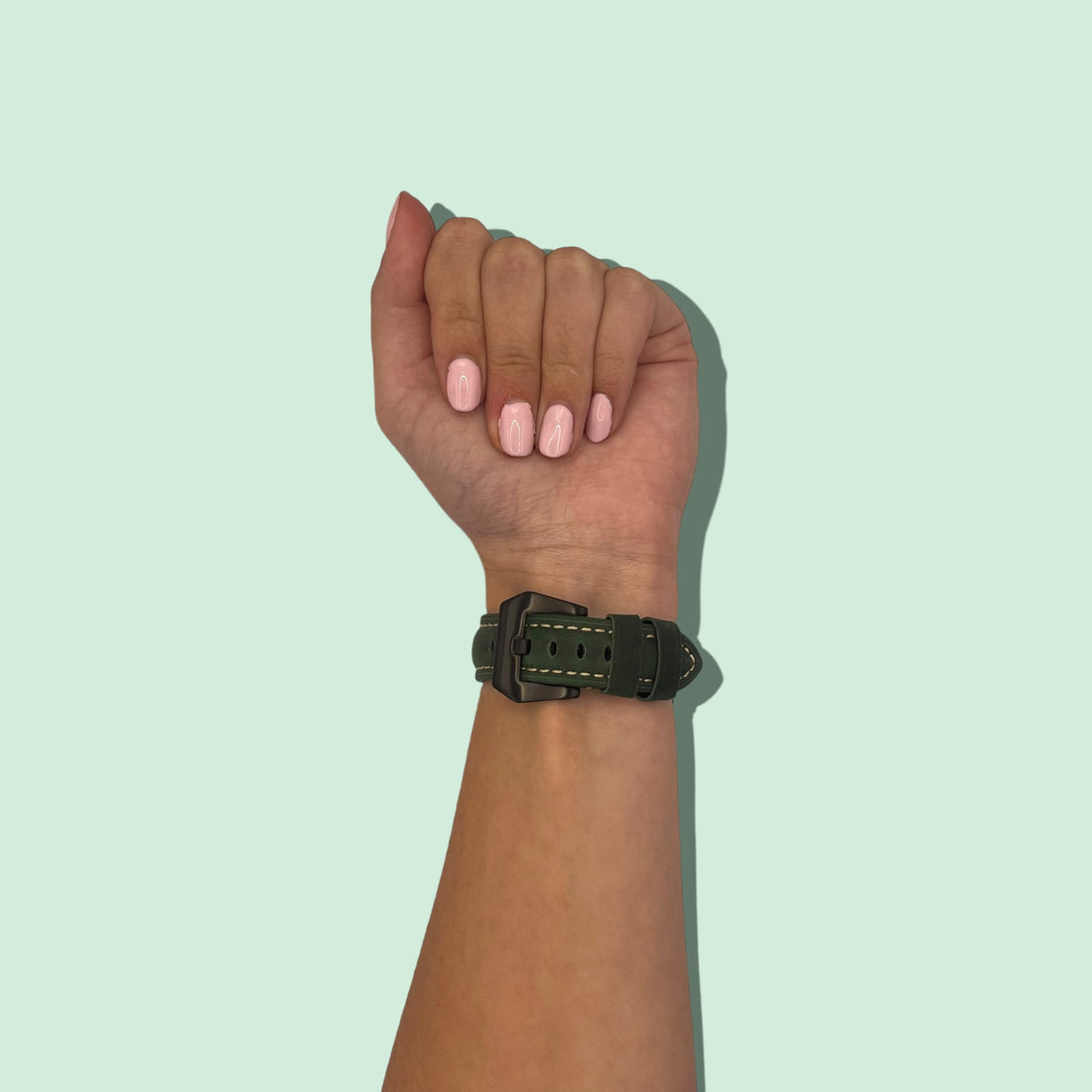 green-black-buckle-samsung-galaxy-watch-ultra-watch-straps-nz-retro-leather-watch-bands-aus