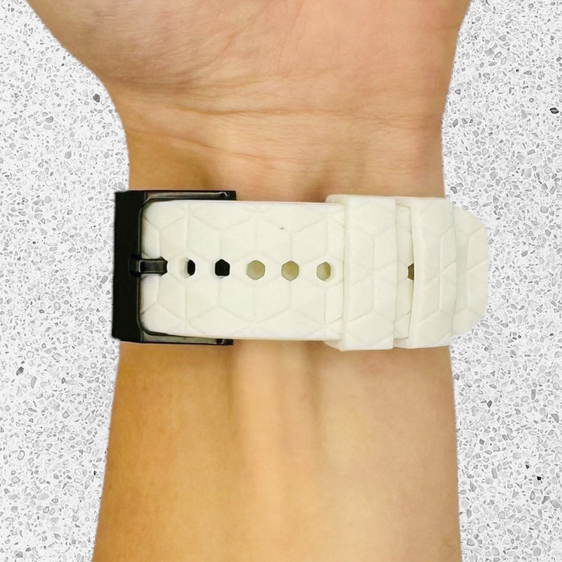 white-hex-pattern-fitbit-charge-2-watch-straps-nz-silicone-football-pattern-watch-bands-aus