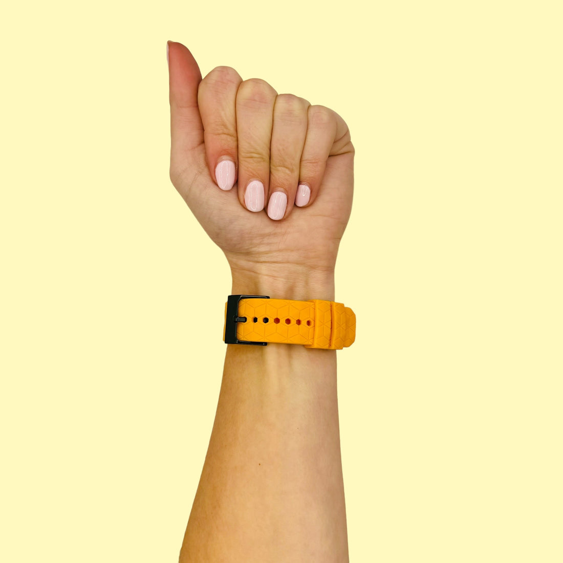 orange-hex-pattern-garmin-forerunner-265s-watch-straps-nz-silicone-football-pattern-watch-bands-aus