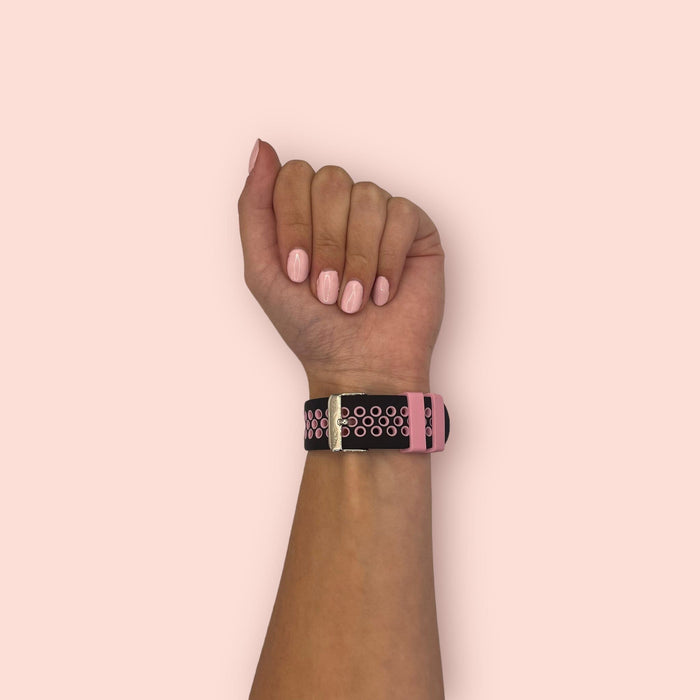 black-pink-spacetalk-loop-watch-straps-nz-silicone-sports-watch-bands-aus