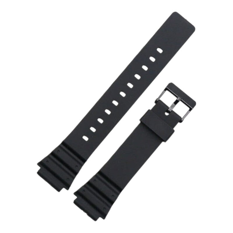 Silicone-Watch-Straps-Compatible-with-the-Casio-W-&-MRW-Ranges-NZ-Black