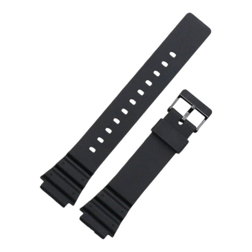 Silicone-Watch-Straps-Compatible-with-the-Casio-W-&-MRW-Ranges-NZ-Black