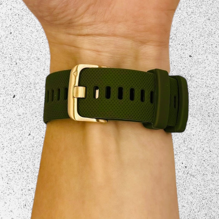 army-green-rose-gold-buckle-garmin-marq-watch-straps-nz-silicone-watch-bands-aus