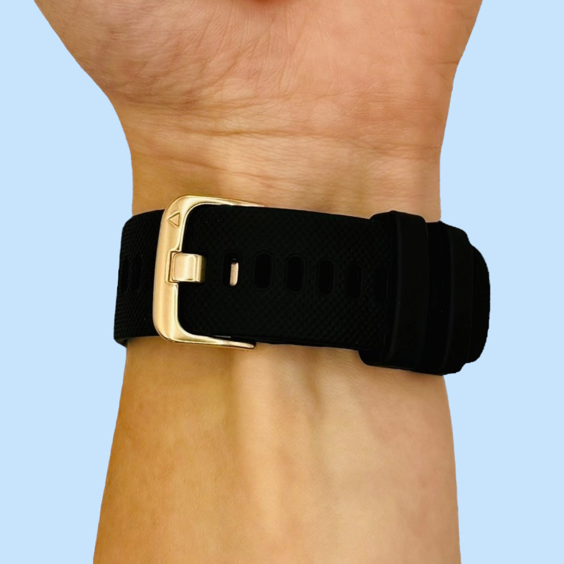 black-rose-gold-buckle-t92-smartwatch-watch-straps-nz-silicone-rose-gold-buckle-watch-bands-aus