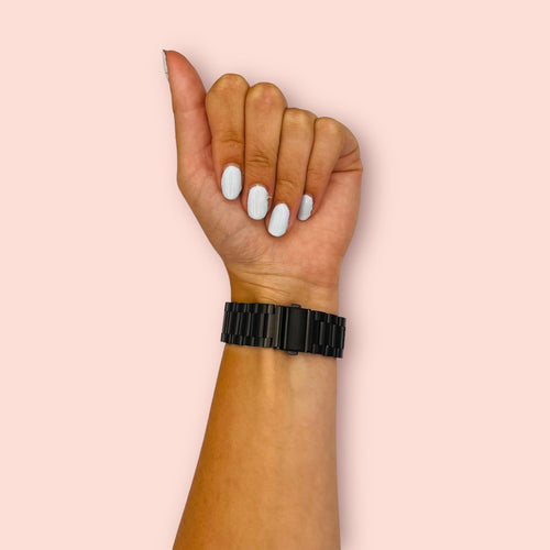 black-metal-google-pixel-watch-4-(41mm)-watch-straps-nz-stainless-steel-link-watch-bands-aus