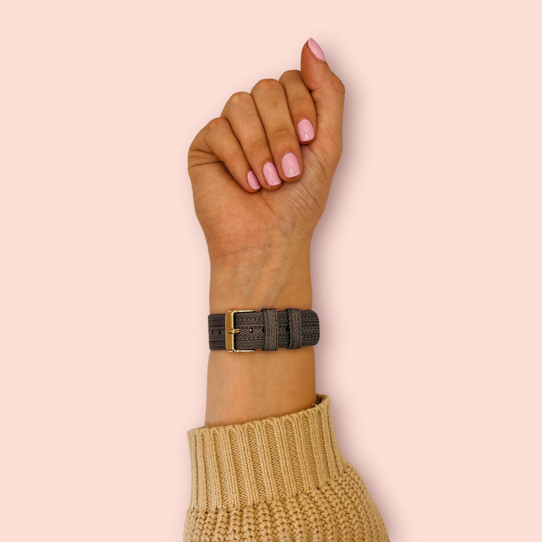 charcoal-huawei-18mm-range-watch-straps-nz-canvas-watch-bands-aus
