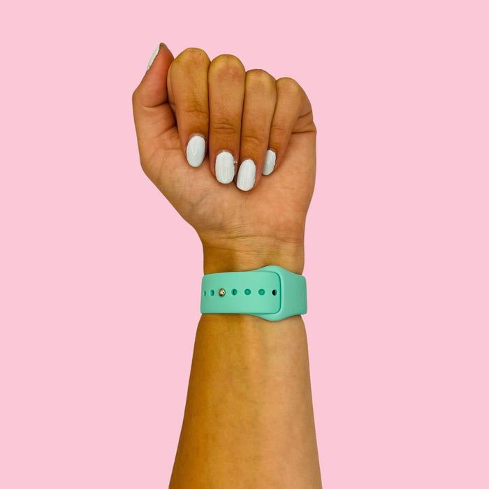 teal-garmin-instinct-3-(45mm)-watch-straps-nz-silicone-button-watch-bands-aus