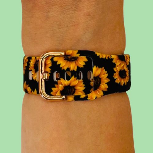 sunflowers-black-garmin-vivoactive-5-watch-straps-nz-pattern-straps-watch-bands-aus