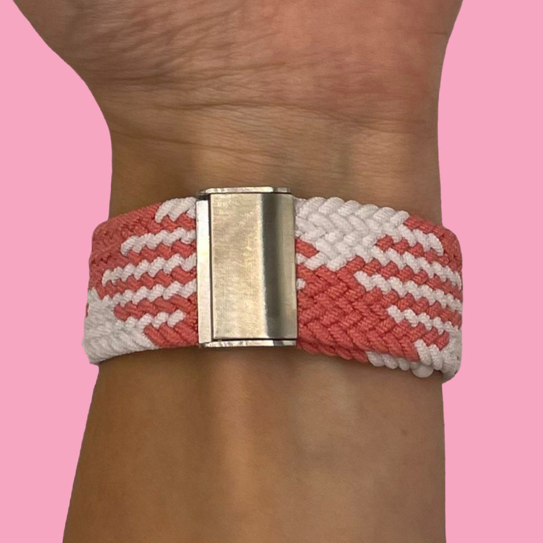 pink-white-samsung-galaxy-watch-5-pro-(45mm)-watch-straps-nz-nylon-braided-loop-watch-bands-aus-995728