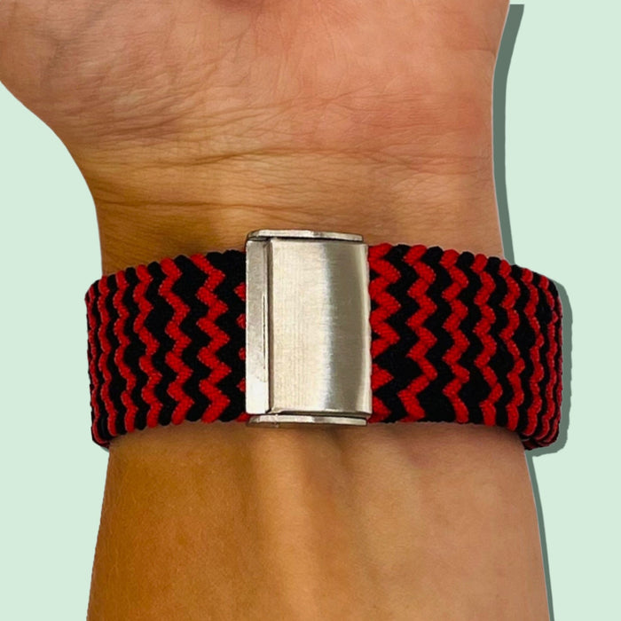 black-red-zig-moochies-connect-4g-watch-straps-nz-nylon-braided-loop-watch-bands-aus