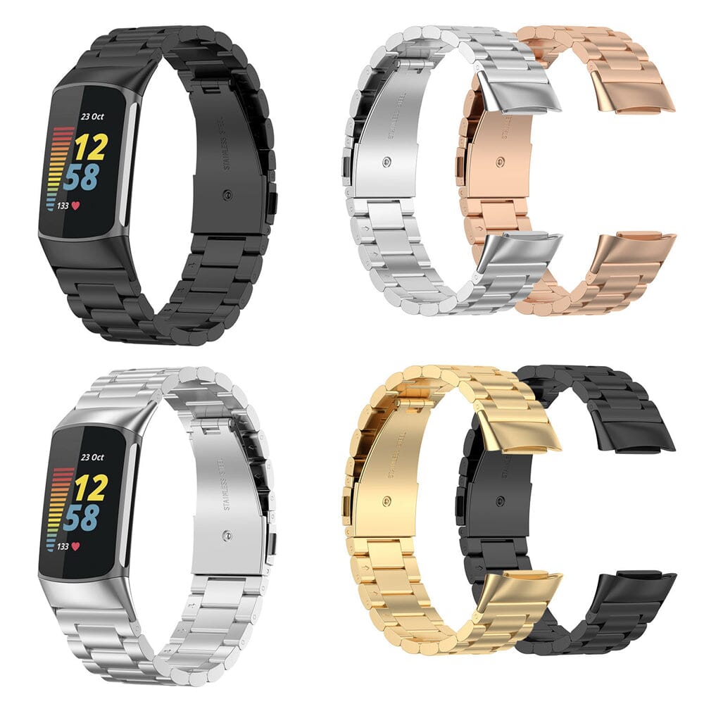 Replacement Stainless Steel Link Watch Strap Compatible with the Fitbit Charge 5 NZ