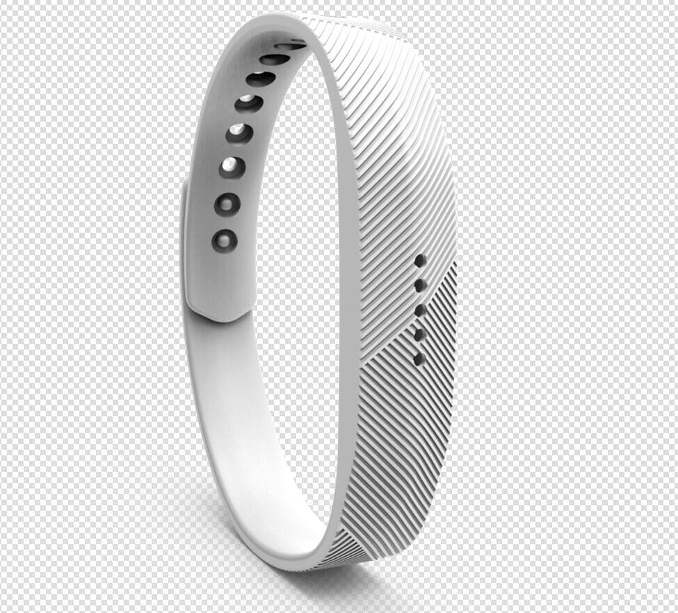 White Replacement Silicone Watch Straps Compatible with the Fitbit Flex 2 NZ