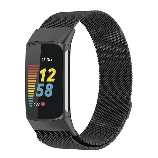 fitbit-charge-5-milanese-metal-watch-straps-nz-watch-bands-aus-black