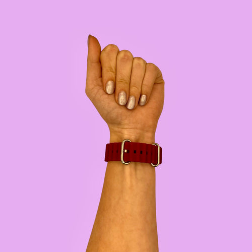 maroon-ocean-bands-oppo-watch-3-watch-straps-nz-ocean-band-silicone-watch-bands-aus