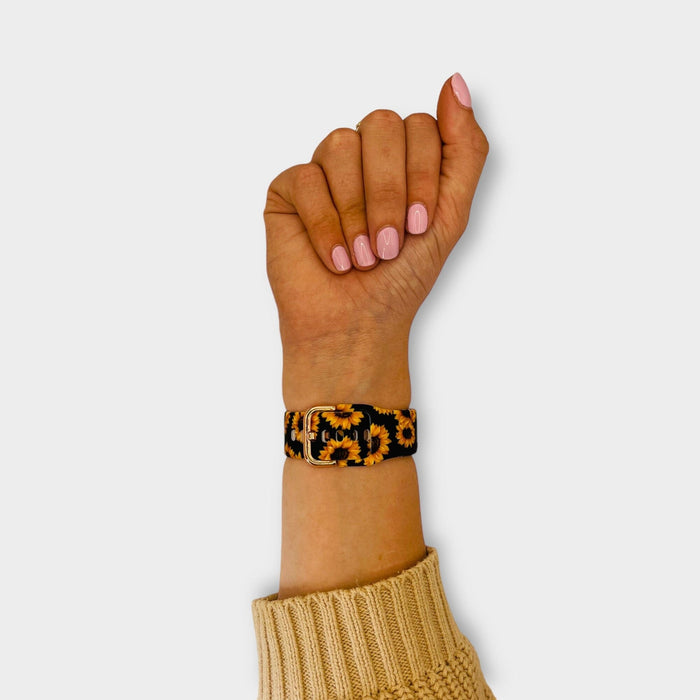 sunflowers-black-vincero-22mm-range-watch-straps-nz-pattern-straps-watch-bands-aus