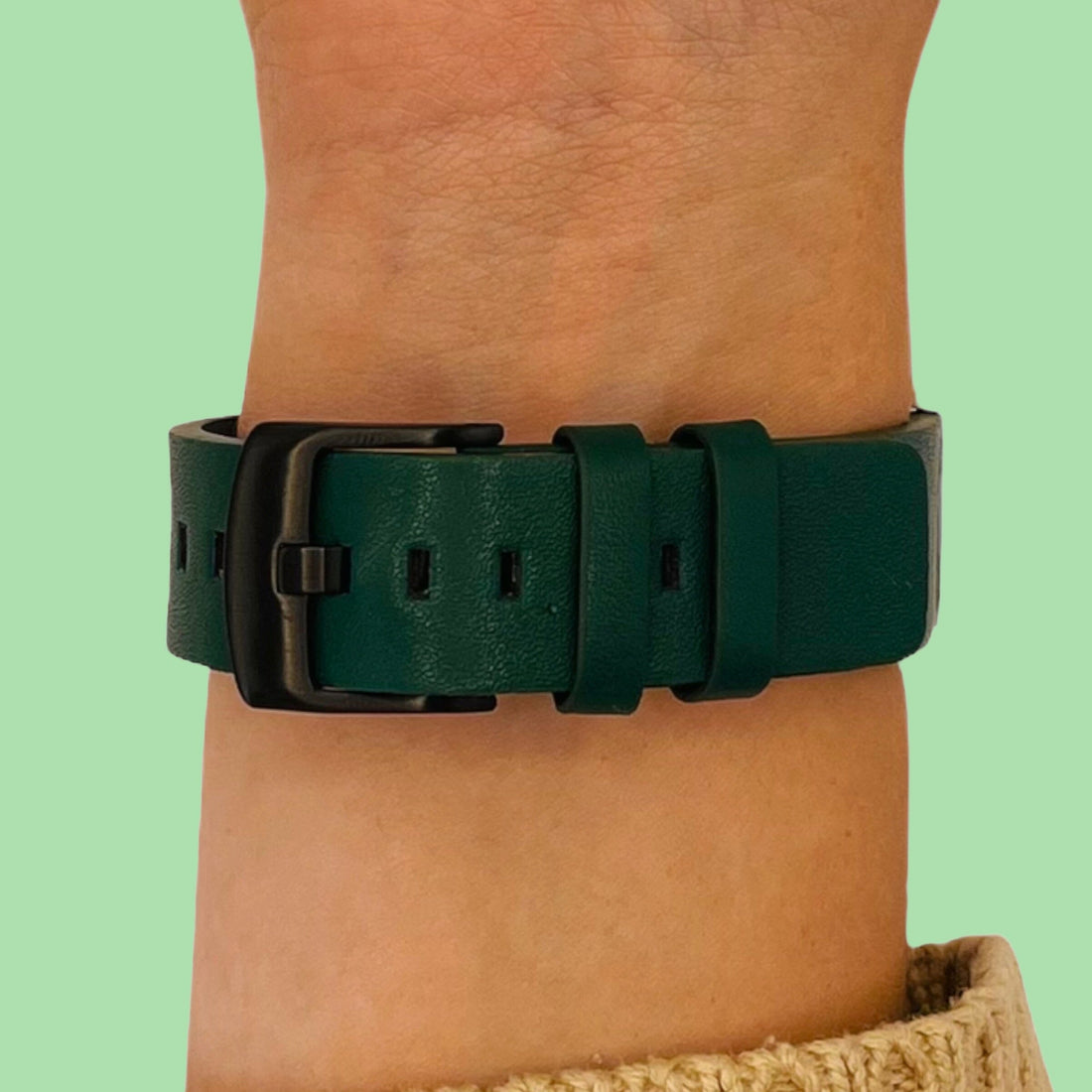 green-black-buckle-skagen-22mm-range-watch-straps-nz-leather-watch-bands-aus