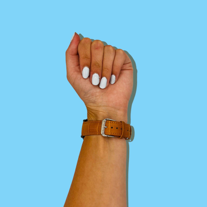 brown-samsung-galaxy-watch-6-(44mm)-watch-straps-nz-snakeskin-leather-watch-bands-aus