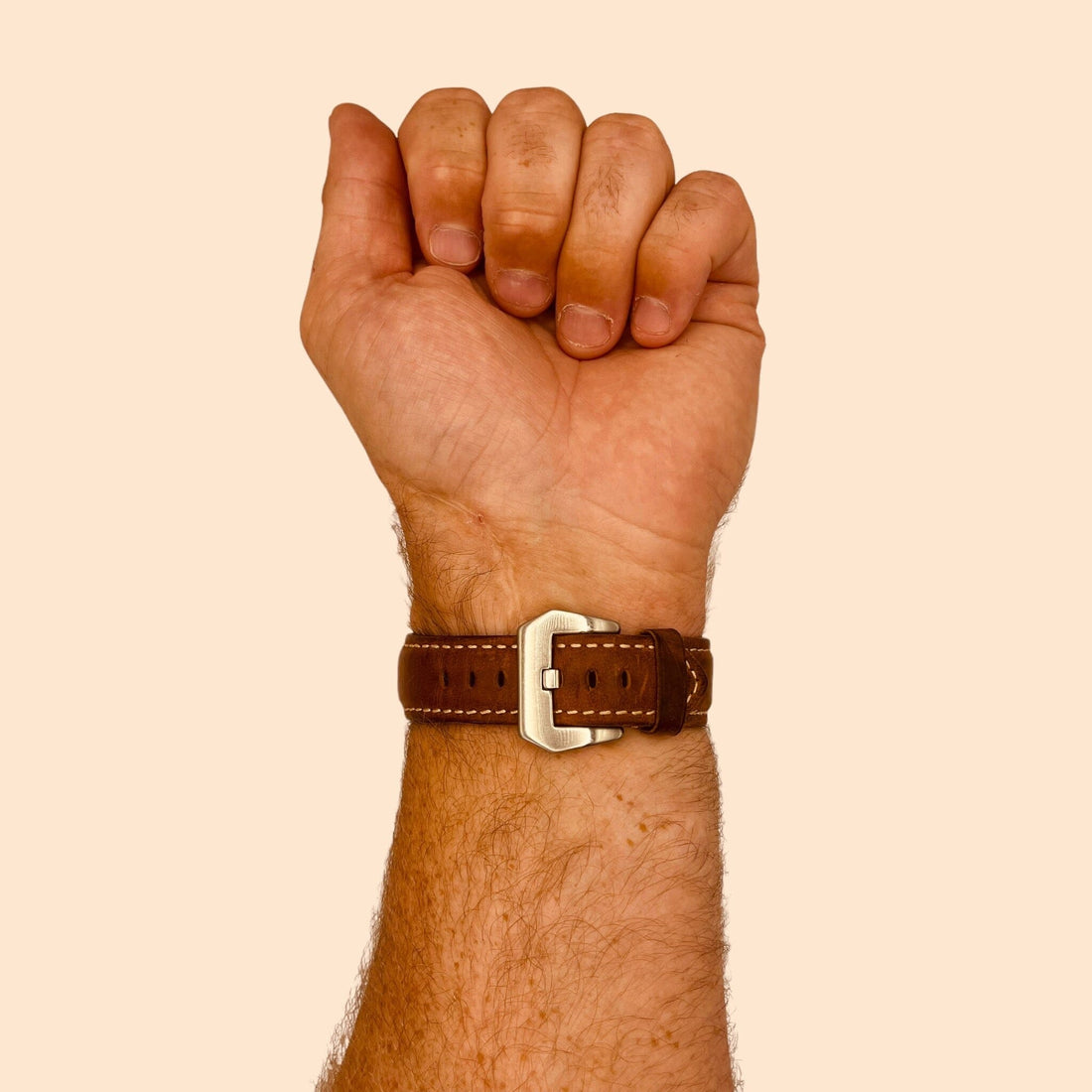 retro-leather-watch-straps-nz-hand-stitched-watch-bands-aus-dark-brown-silver-buckle