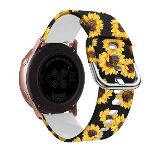 sunflowers-black-t92-smartwatch-watch-straps-nz-pattern-straps-watch-bands-aus