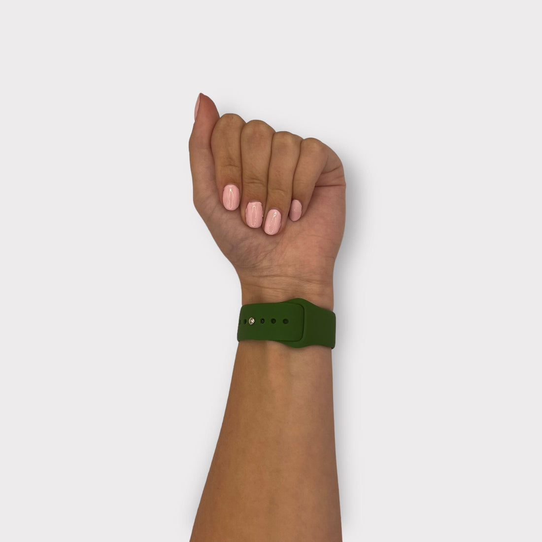 olive-huawei-gt2-42mm-watch-straps-nz-silicone-button-watch-bands-aus