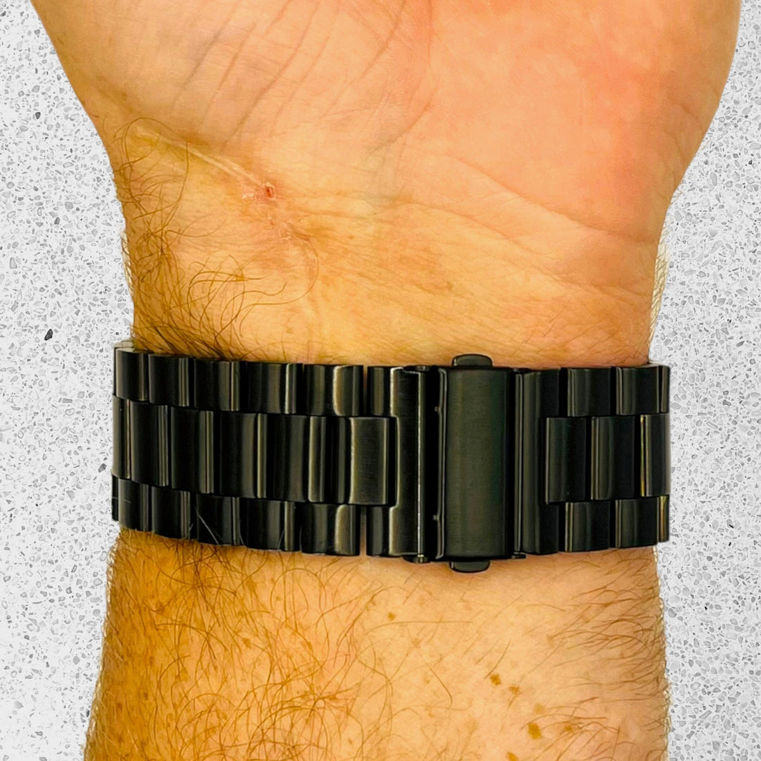 black-metal-garmin-vivomove-hr-hr-sports-watch-straps-nz-stainless-steel-link-watch-bands-aus