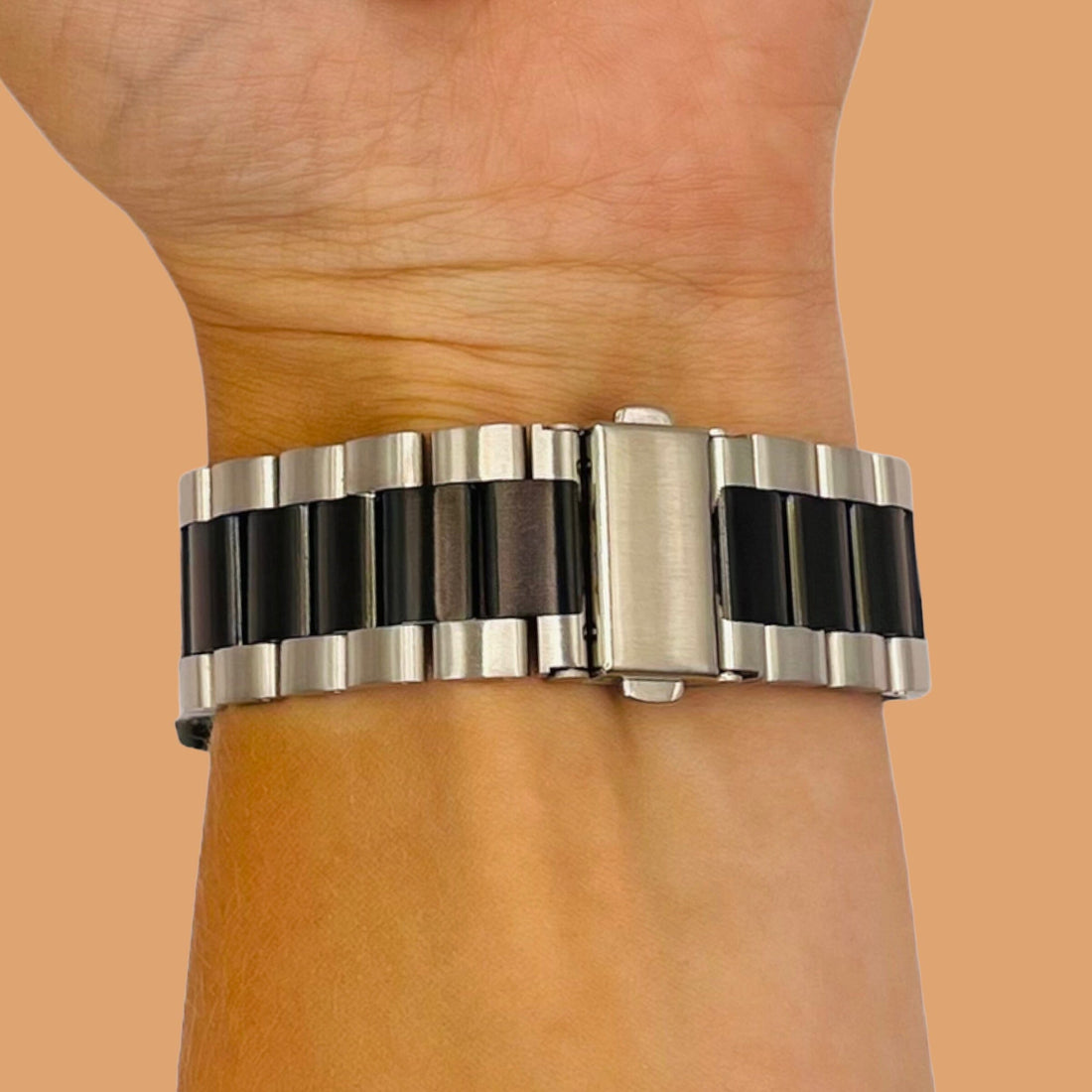 silver-black-metal-garmin-vivomove-hr-hr-sports-watch-straps-nz-stainless-steel-link-watch-bands-aus-991015