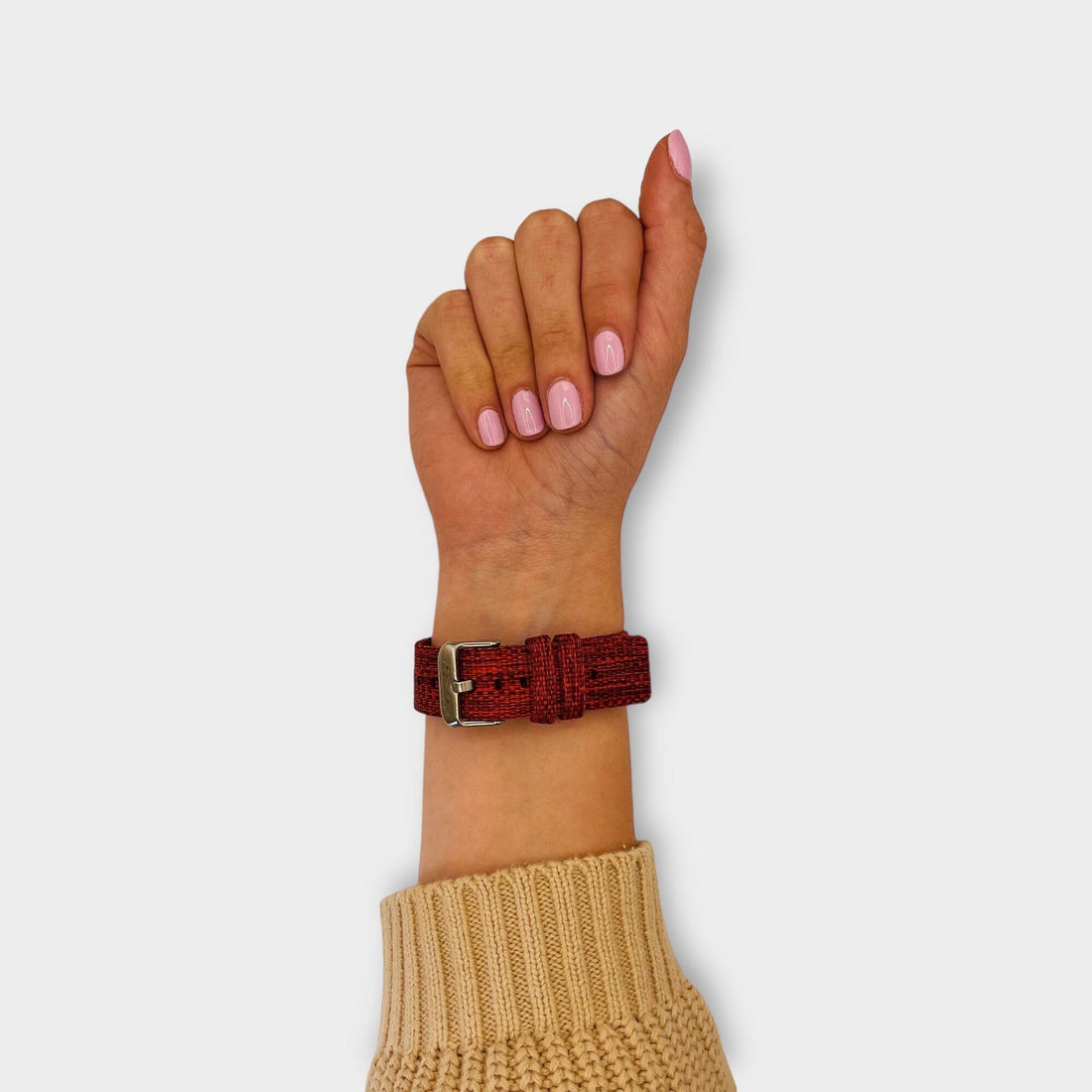 red-samsung-galaxy-watch-4-(40-44mm)-watch-straps-nz-canvas-watch-bands-aus