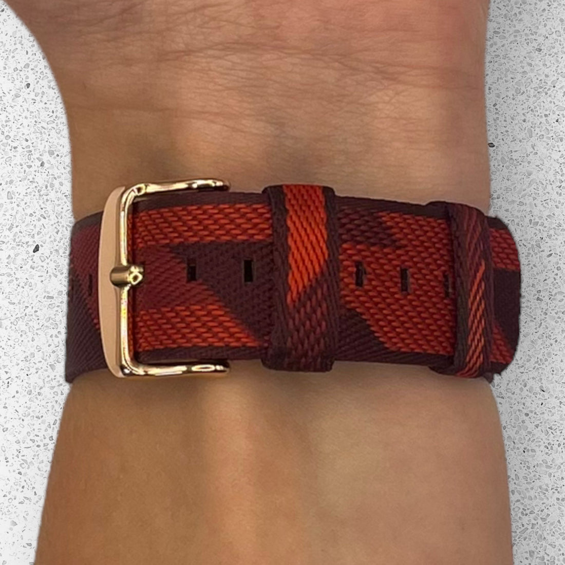 red-pattern-garmin-vivoactive-5-watch-straps-nz-canvas-watch-bands-aus-996014