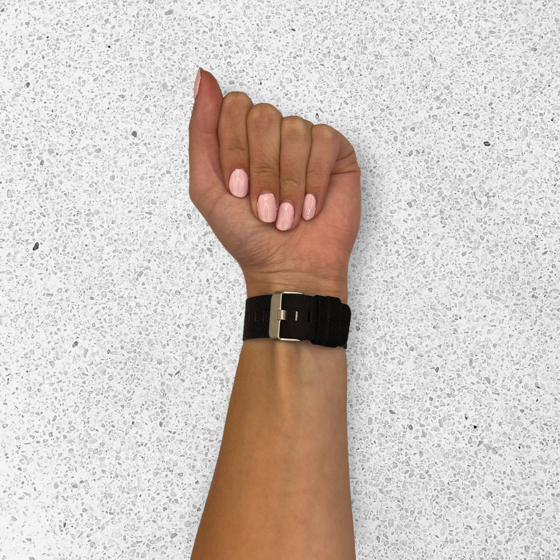 black-samsung-galaxy-watch-4-(40-44mm)-watch-straps-nz-canvas-watch-bands-aus