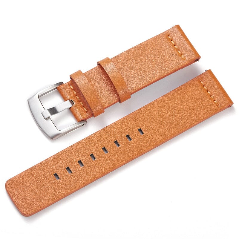 orange-silver-buckle-garmin-venu-3-watch-straps-nz-leather-watch-bands-aus