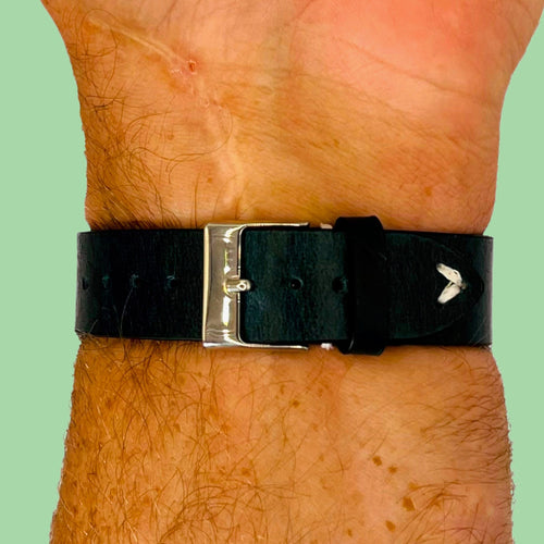 blue-samsung-galaxy-watch-5-pro-(45mm)-watch-straps-nz-vintage-leather-watch-bands-aus