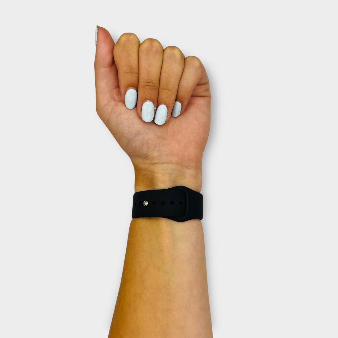 black-samsung-galaxy-watch-3-(41mm)-watch-straps-nz-silicone-button-watch-bands-aus