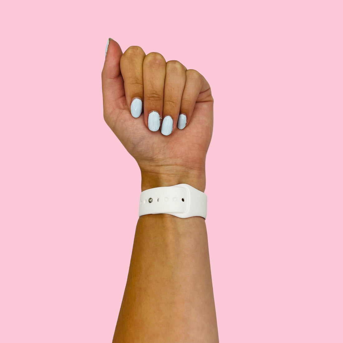 white-huawei-watch-3-pro-watch-straps-nz-silicone-button-watch-bands-aus