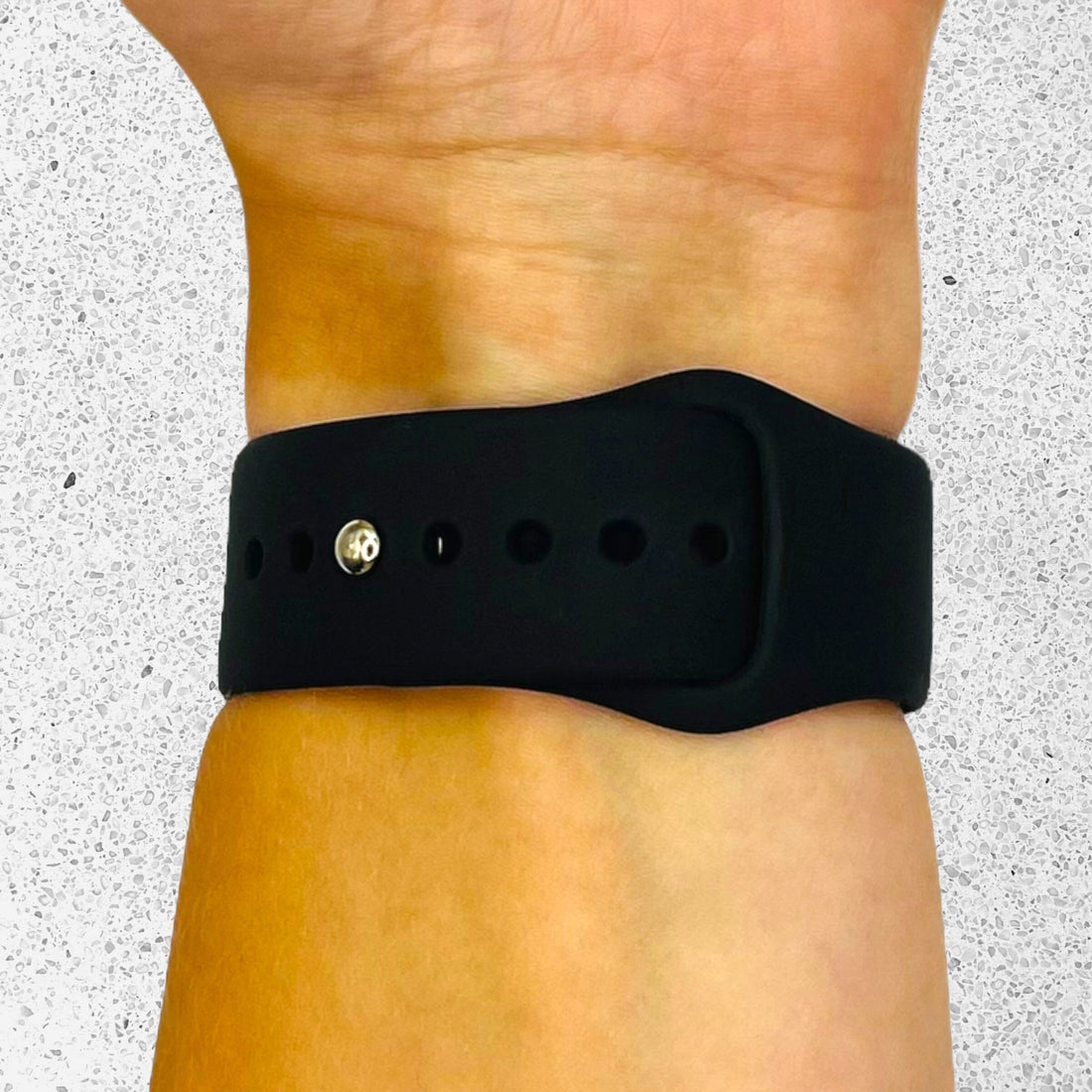 black-samsung-galaxy-watch-6-(40mm)-watch-straps-nz-silicone-button-watch-bands-aus